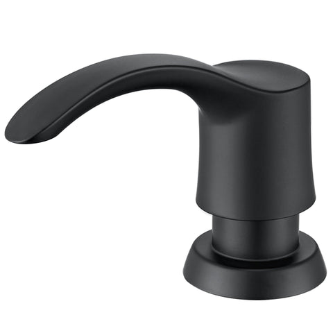 GAGALIFE kitchen sink dispenser in matte black, front view for easy access and stylish update.