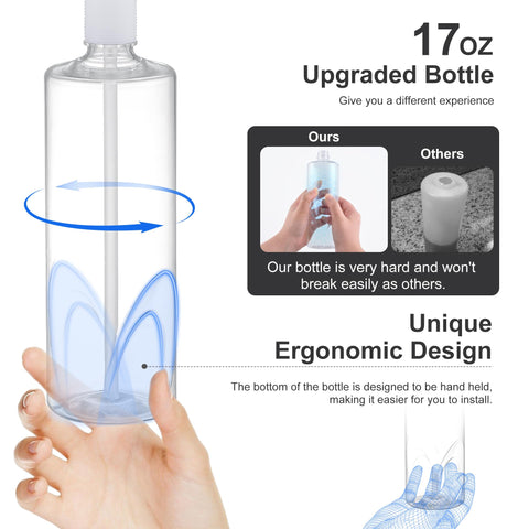 GAGALIFE shows the large 17 oz bottle to reduce refills in busy kitchens.
