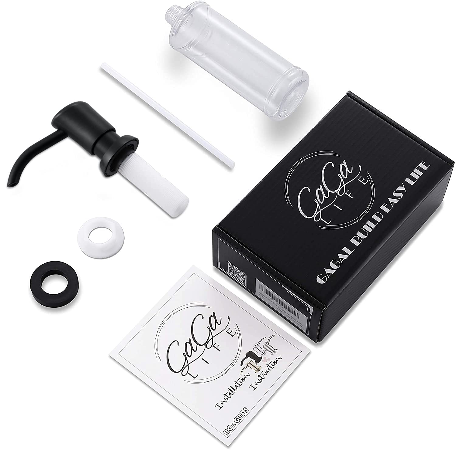GAGALIFE coordinates with matte black faucets for a cohesive kitchen