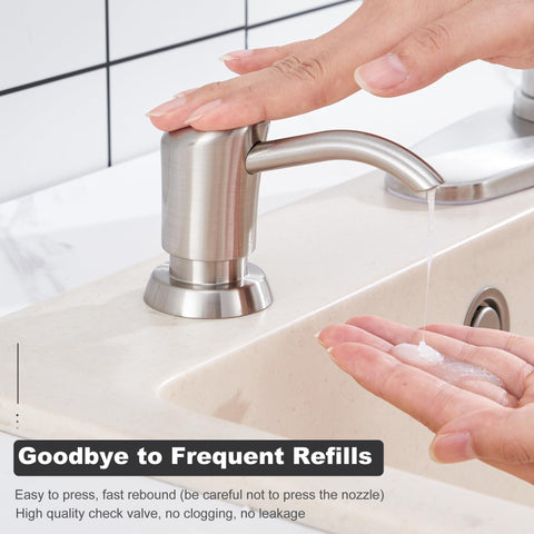 GAGALIFE modern brushed nickel dispenser elevates kitchen aesthetics.