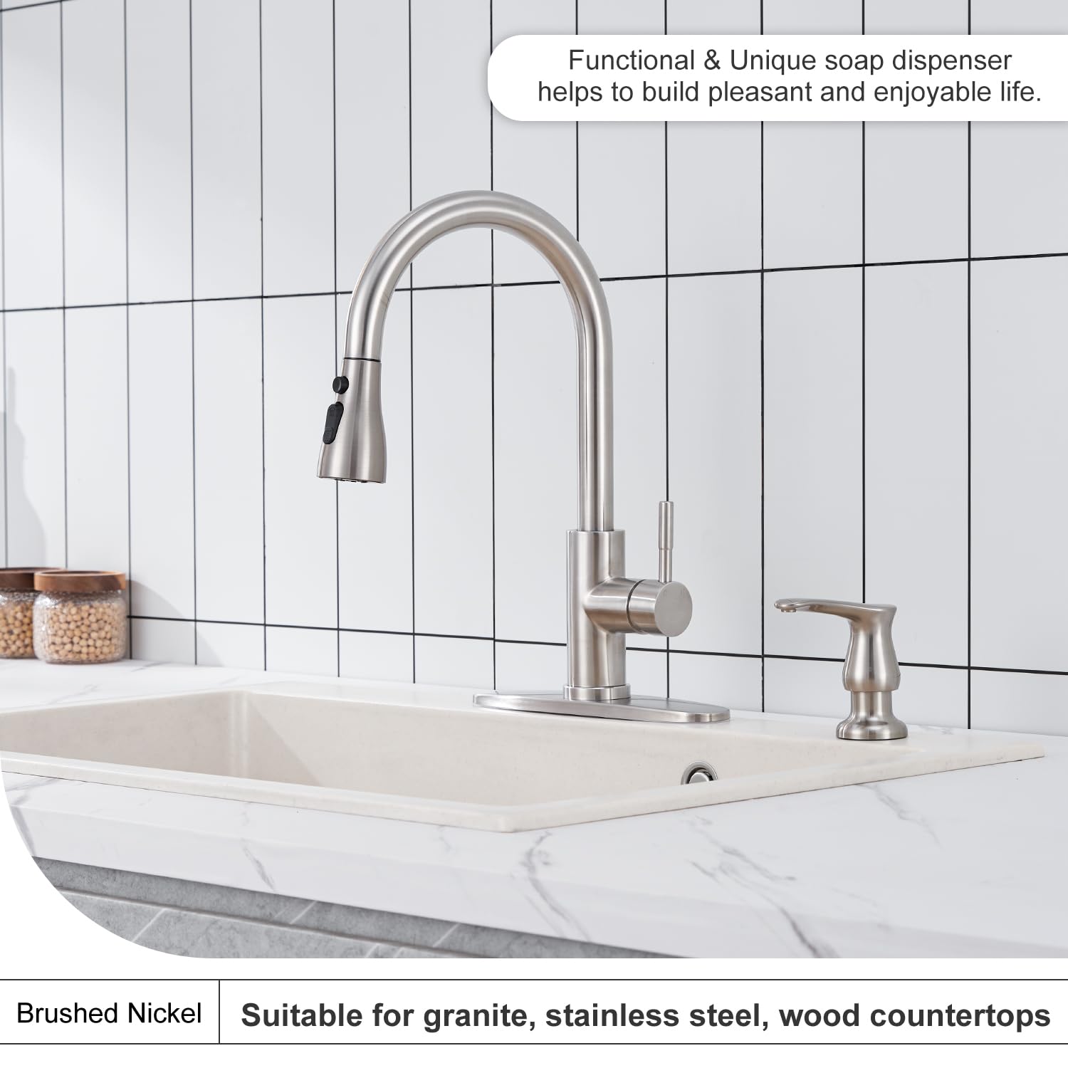 GAGALIFE rubber washers preventing leaks around built-in dispenser