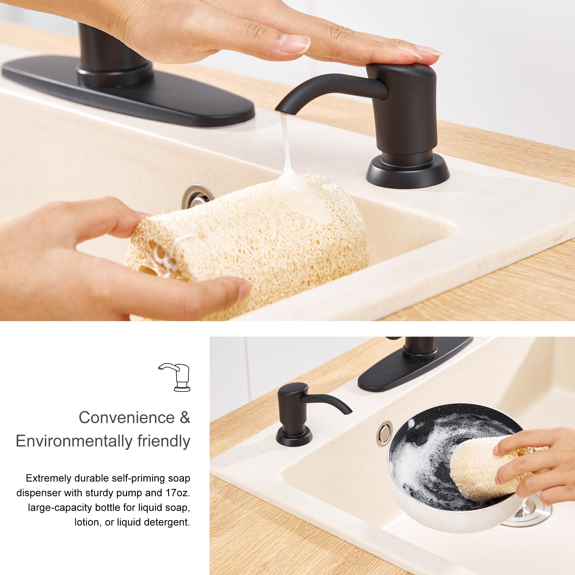 GAGALIFE simple DIY installation fits most sinks and countertops
