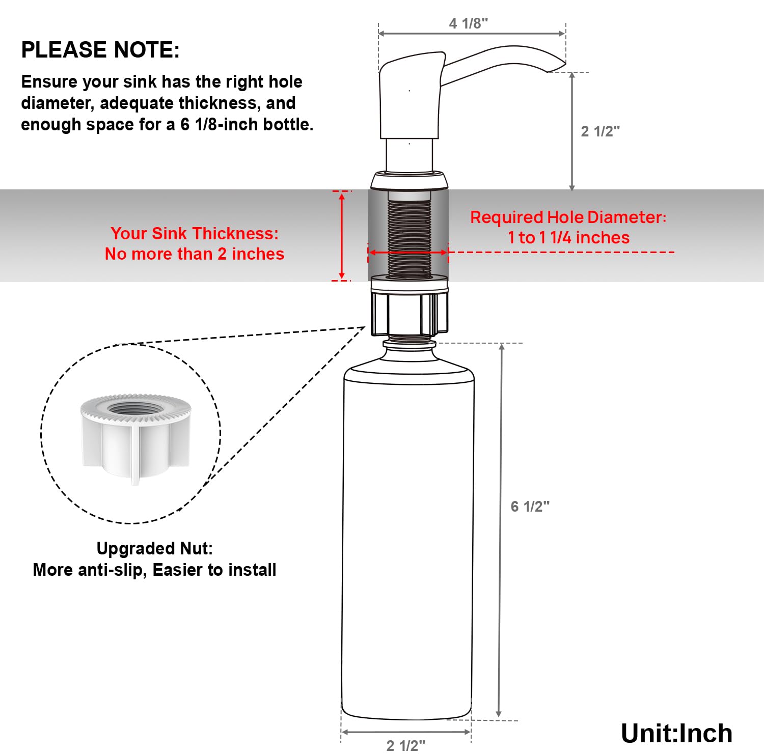 GAGALIFE top-fill 17 oz bottle allows quick restocks from the sink edge