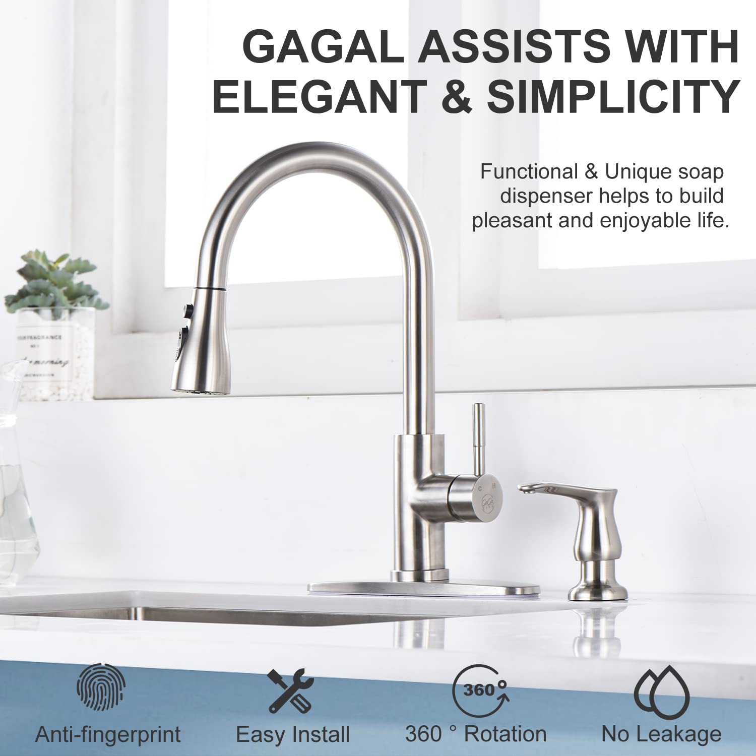 GAGALIFE top-refill bottle close-up for effortless filling