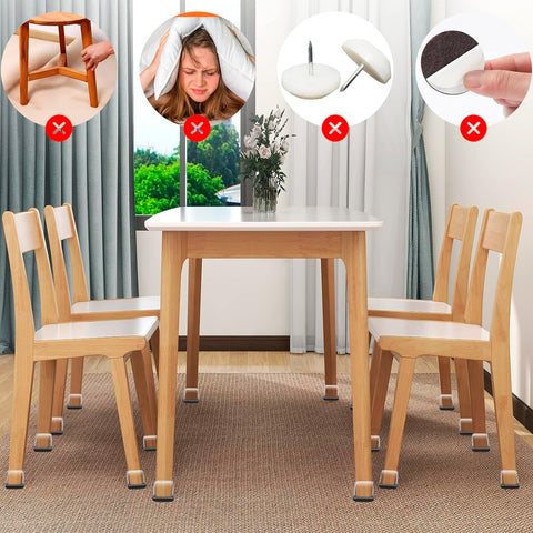 GAGUIUP chair sliders on carpet illustrate smooth, quiet movement