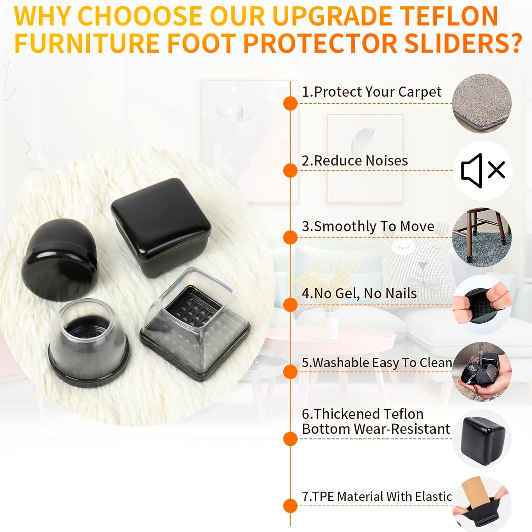 GAGUIUP teflon-core close-up emphasizes durability and seamless glide
