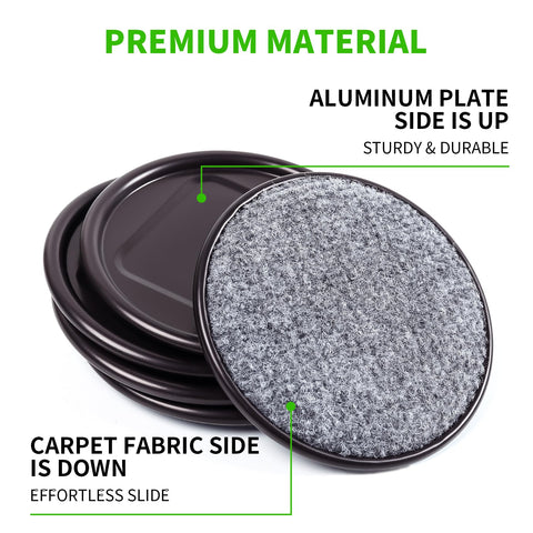 Gaguiup felt pads with aluminum backplate offer durable protection for legs and elegant, unobtrusive look.