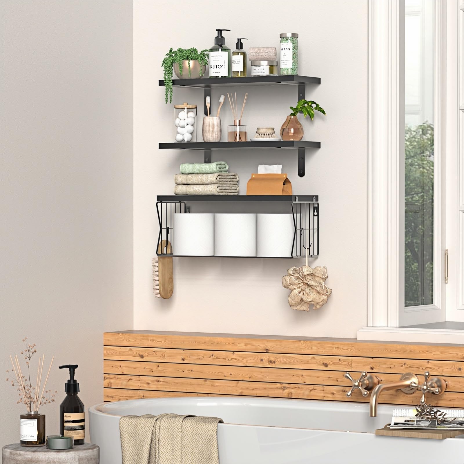 Gailia space-saving wall shelves ideal for apartments and RVs.