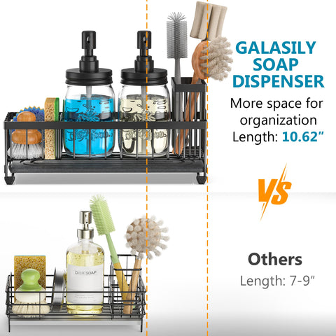galasily rustproof stainless steel pump on black dispenser for durable daily use