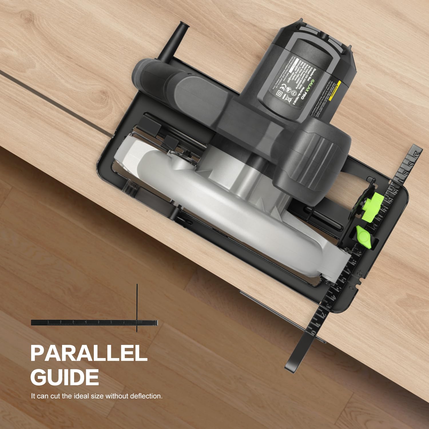 GALAX PRO 11-amp circular saw rip guide supports straight cuts