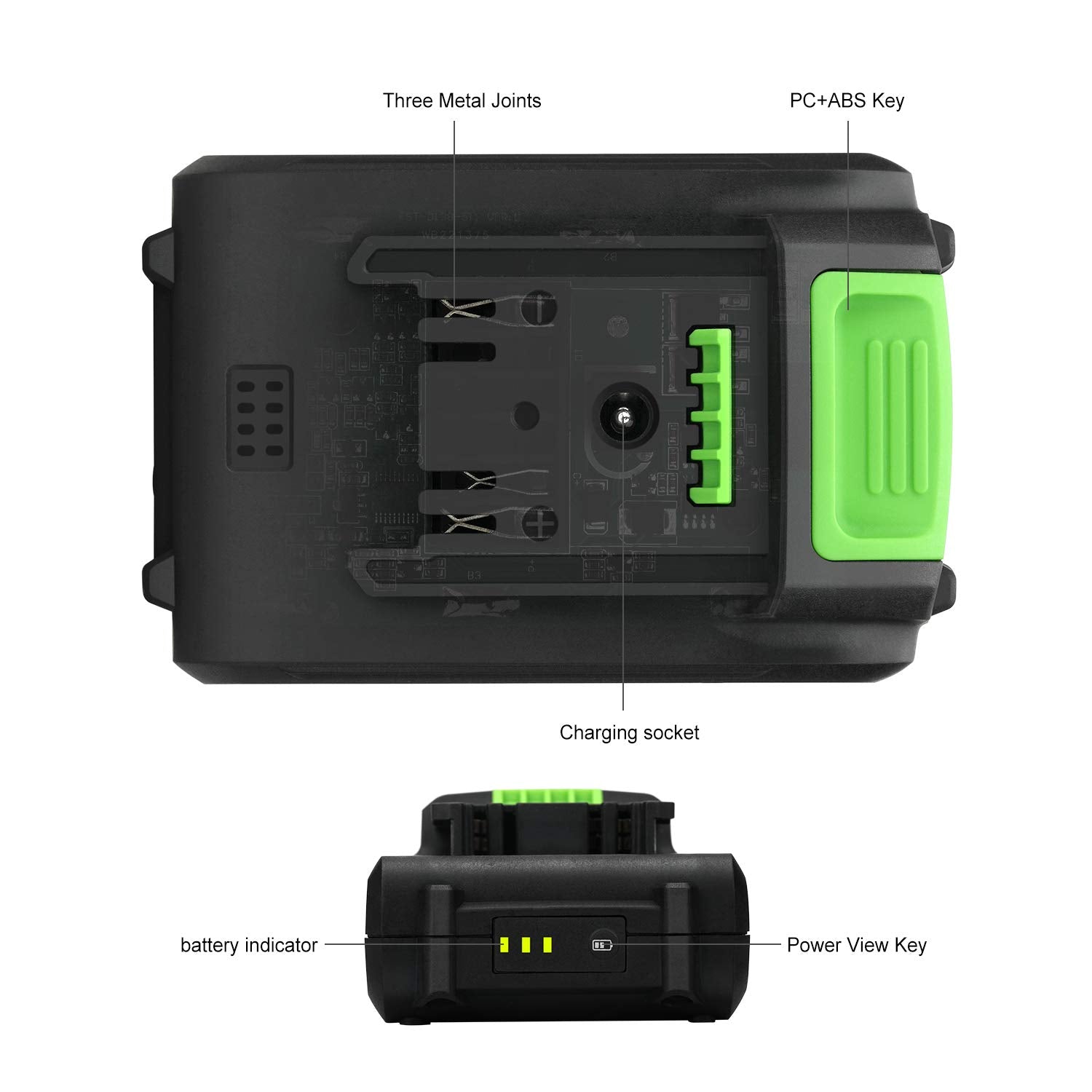 Lightweight GALAX PRO 20V battery pack at 1.23 lbs for portability.