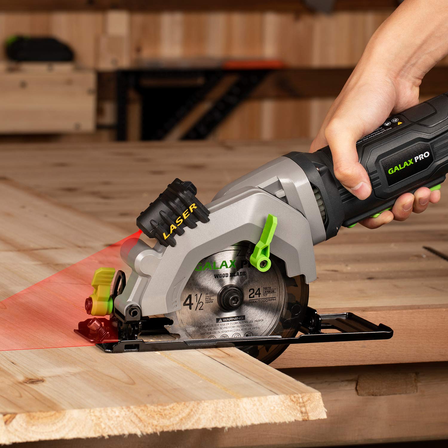 GALAX PRO 24T TCT blade 4-1/2 inch delivers clean material cuts.