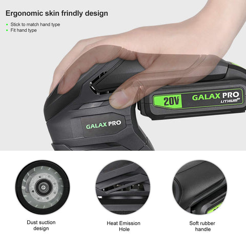 GALAX PRO dust collection system reduces cleanup during indoor sanding tasks.