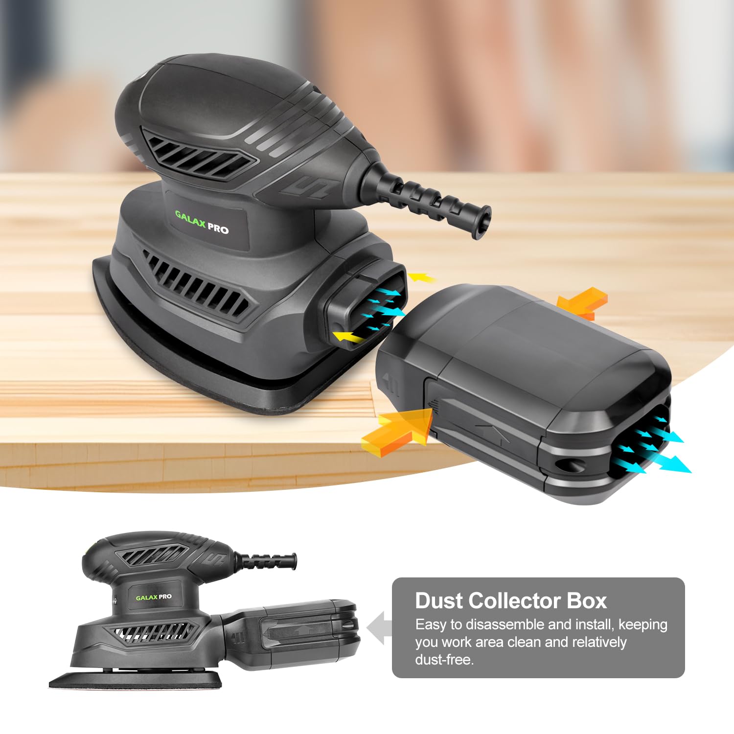 Included sandpapers pack with GALAX PRO Detail Sander offers varied grits.
