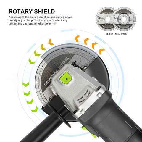 GALAX PRO electric angle grinder with auxiliary handle for improved control