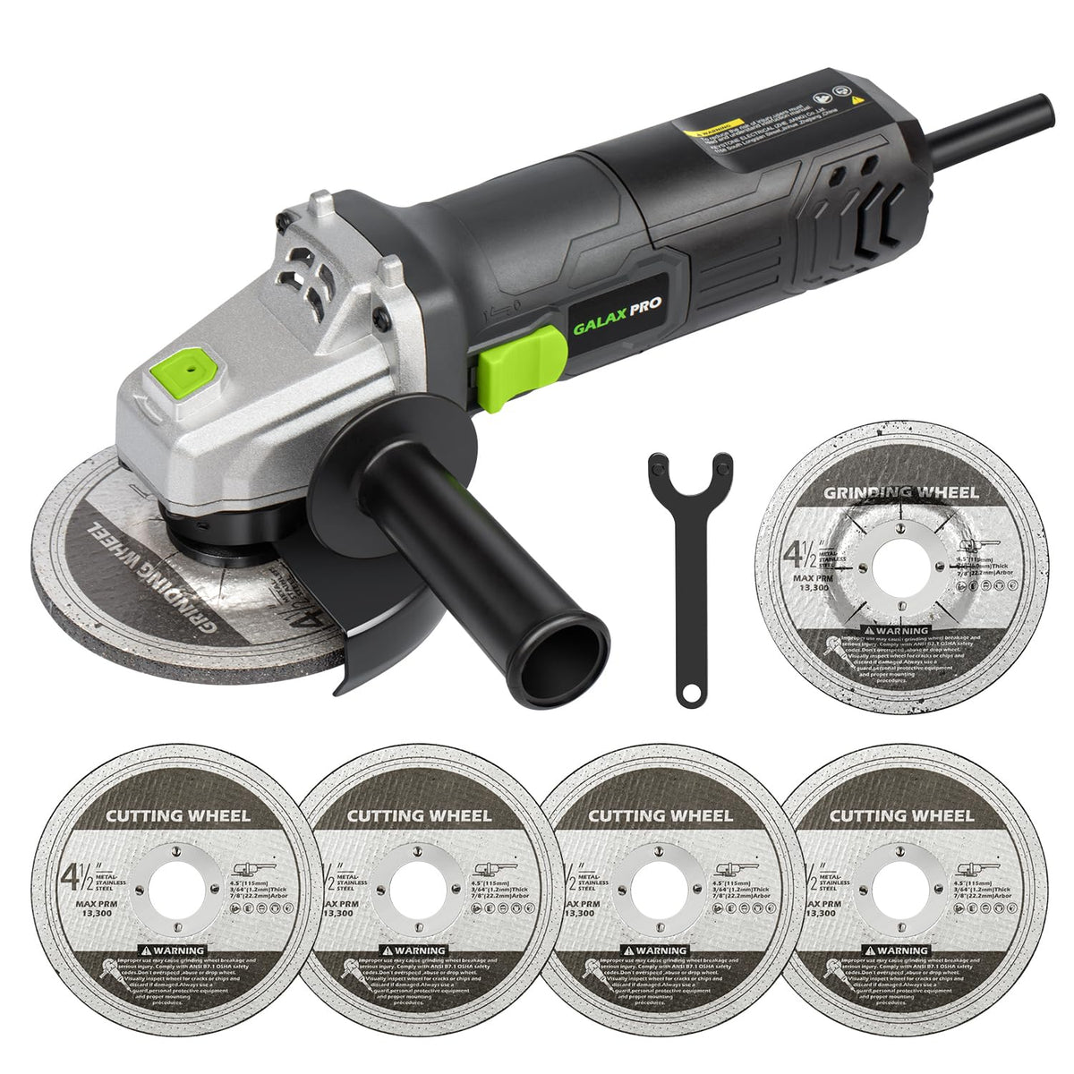 GALAX PRO electric angle grinder with cutting wheel for fast metal cuts