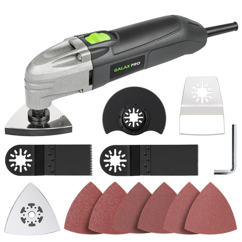 GALAX PRO oscillating tool front view with ergonomic grip for precise cuts
