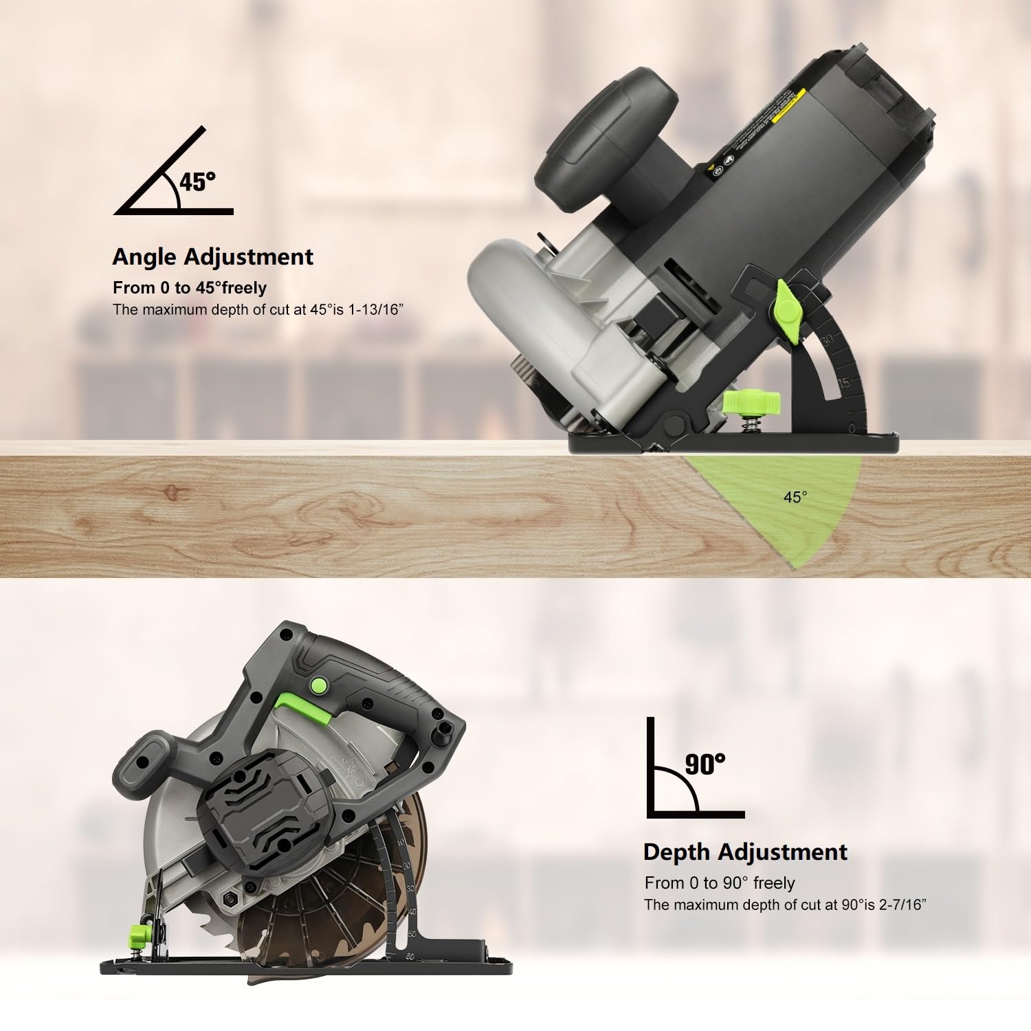 GALAX PRO circular saw guard protection highlights safety features during use