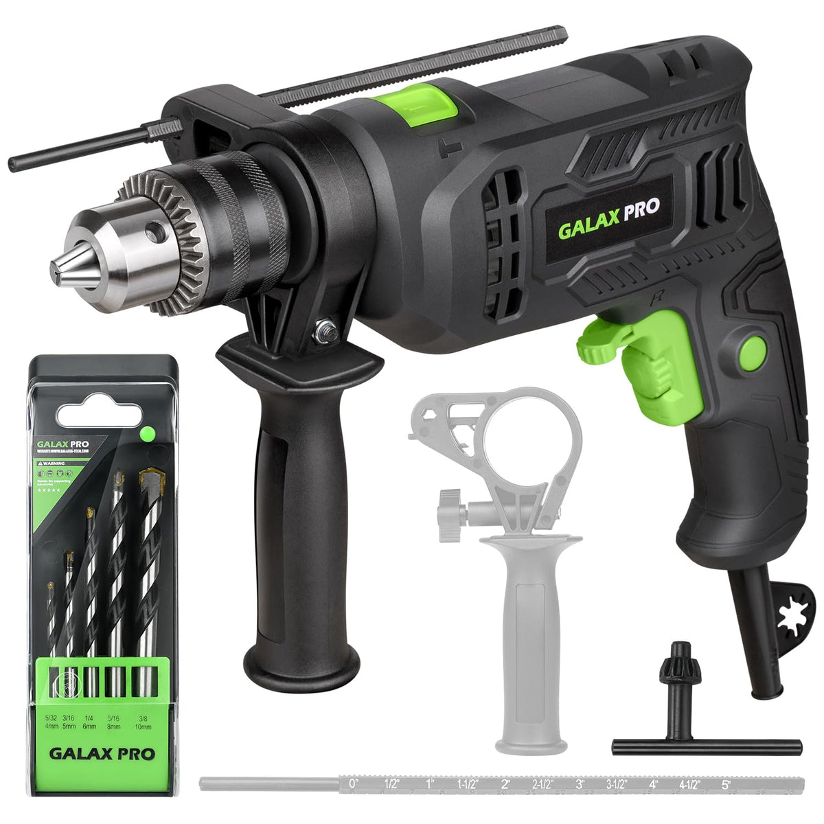 GALAX PRO hammer drill front view for home projects with powerful performance.