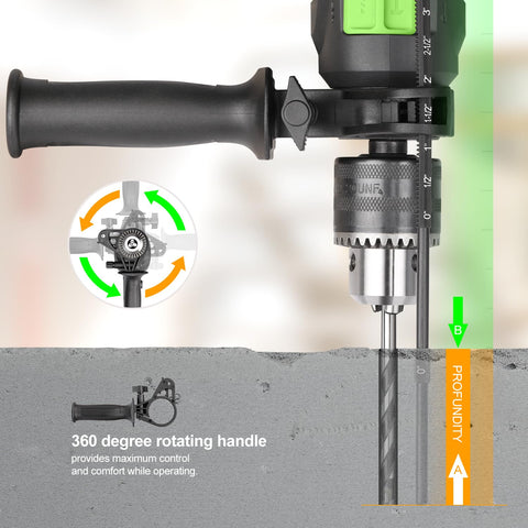 GALAX PRO includes five bits for fast setup on wood, masonry, and metal.