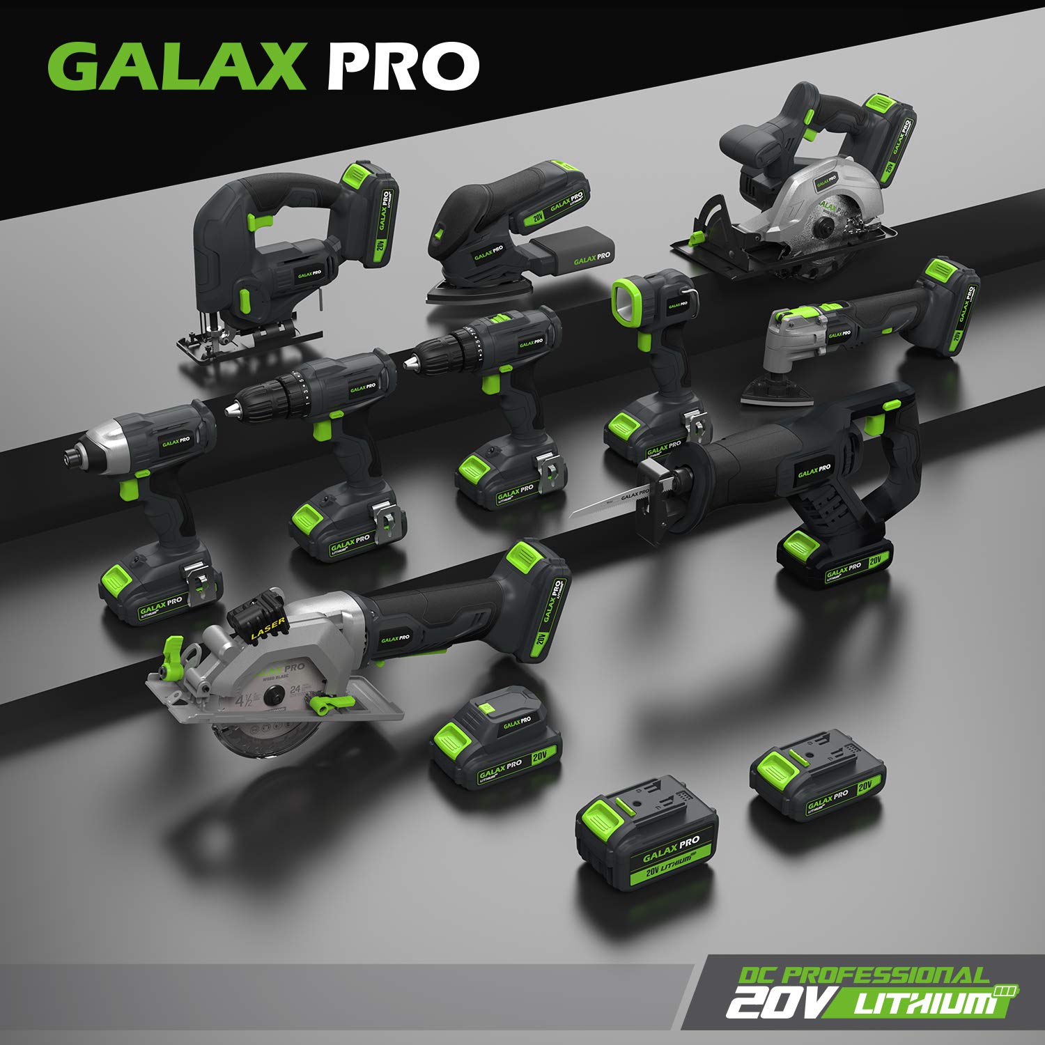 GALAX PRO Impact Driver includes 6 screwdriver bits for versatile tasks