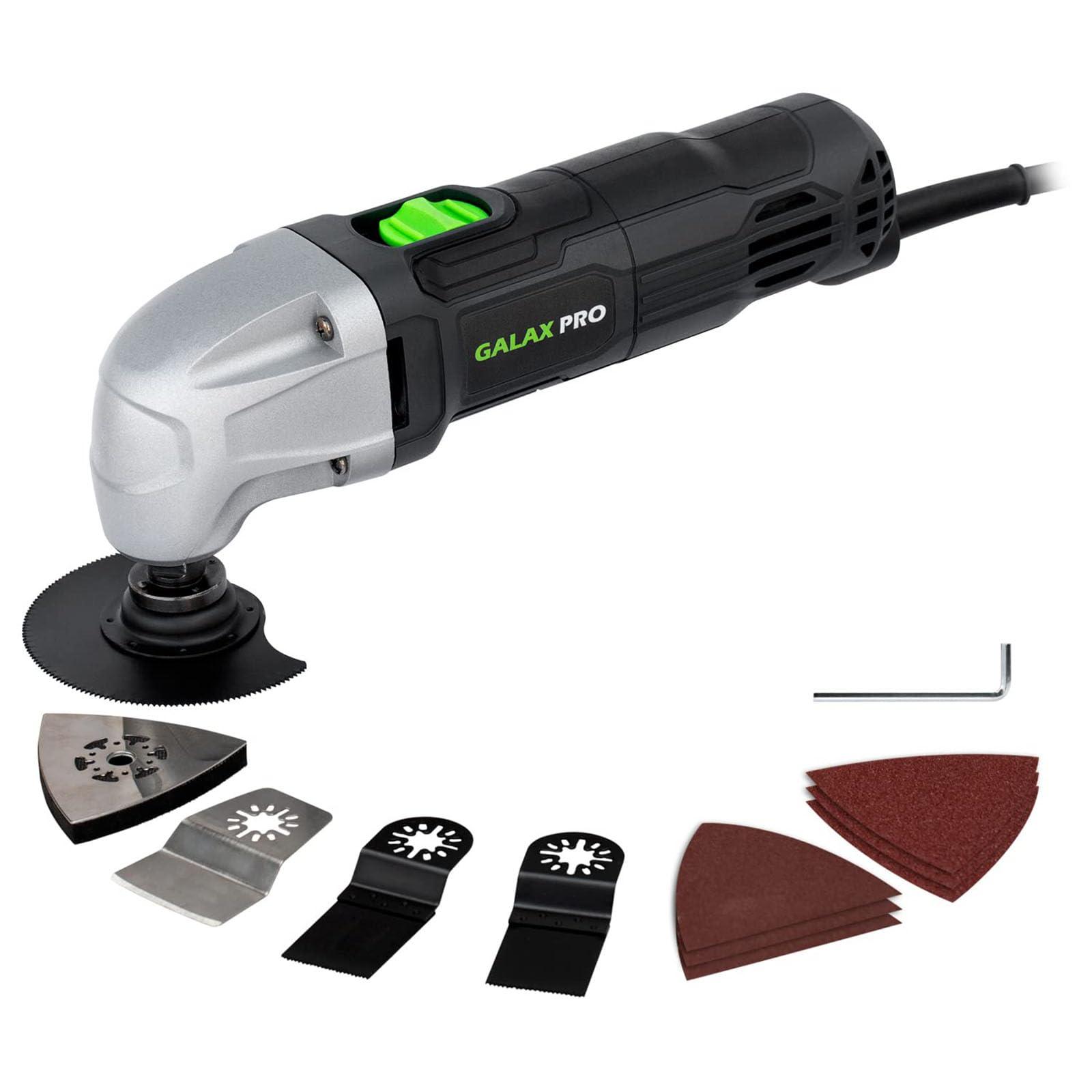 GALAX PRO oscillating multi-tool front view shows compact power for tight spaces