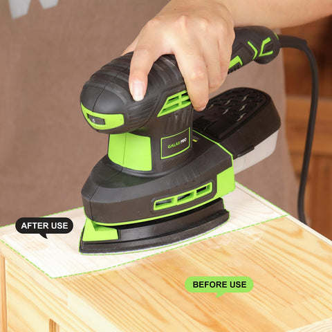 GALAX PRO demonstrates sanding wood and metal surfaces.