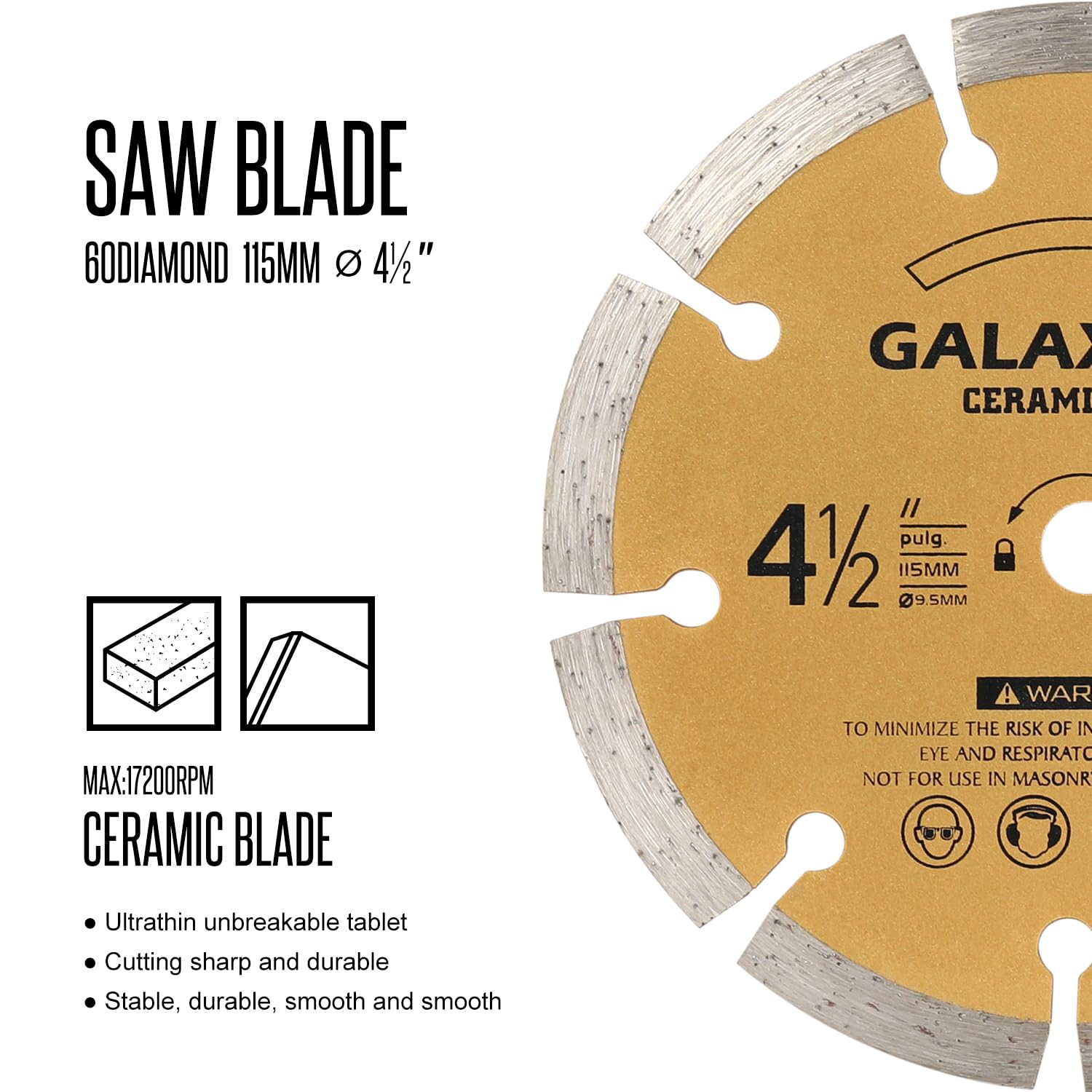 GALAX PRO wood and tile cutting demonstration with multiple blades
