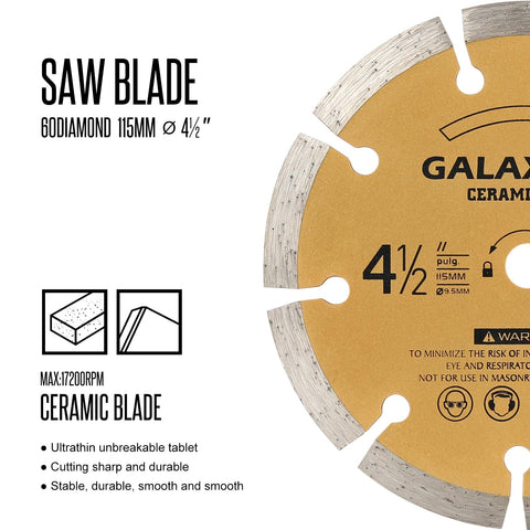 GALAX PRO wood and tile cutting demonstration with multiple blades
