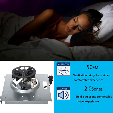 GALEPICK quiet operation for bathroom fans at 2.0 Sone.