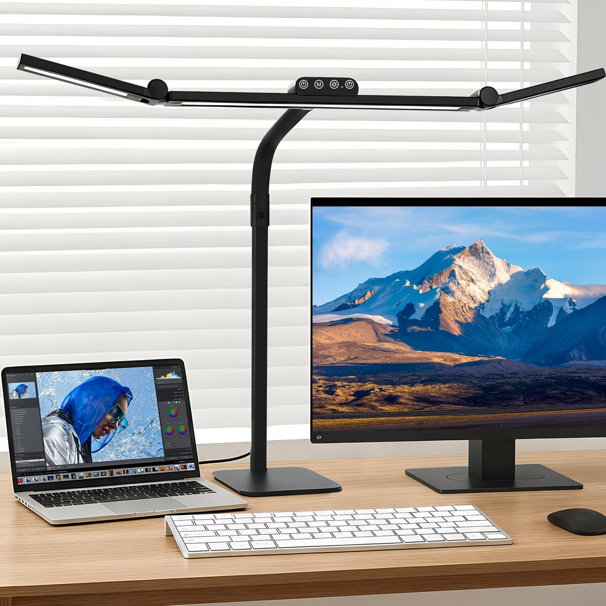 Galnolt LED desk lamp base provides stable, distraction-free lighting for work.