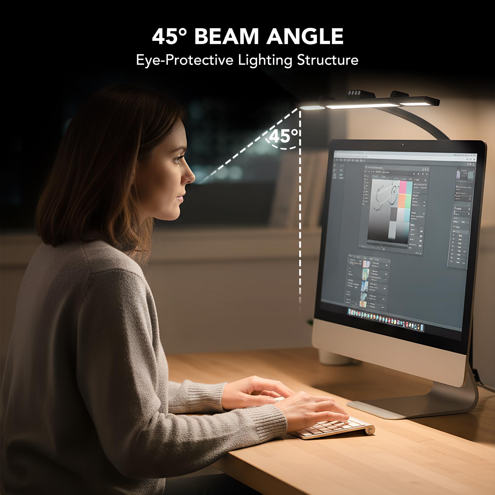 Galnolt LED desk lamp memory function recalls your preferred settings.