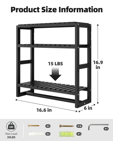 Galood wall-mounted towel bar with 3 tiers keeps essentials within reach.