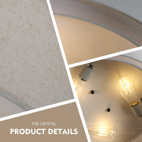 Inside view of Galtlap linen shade illustrating smooth light transmission