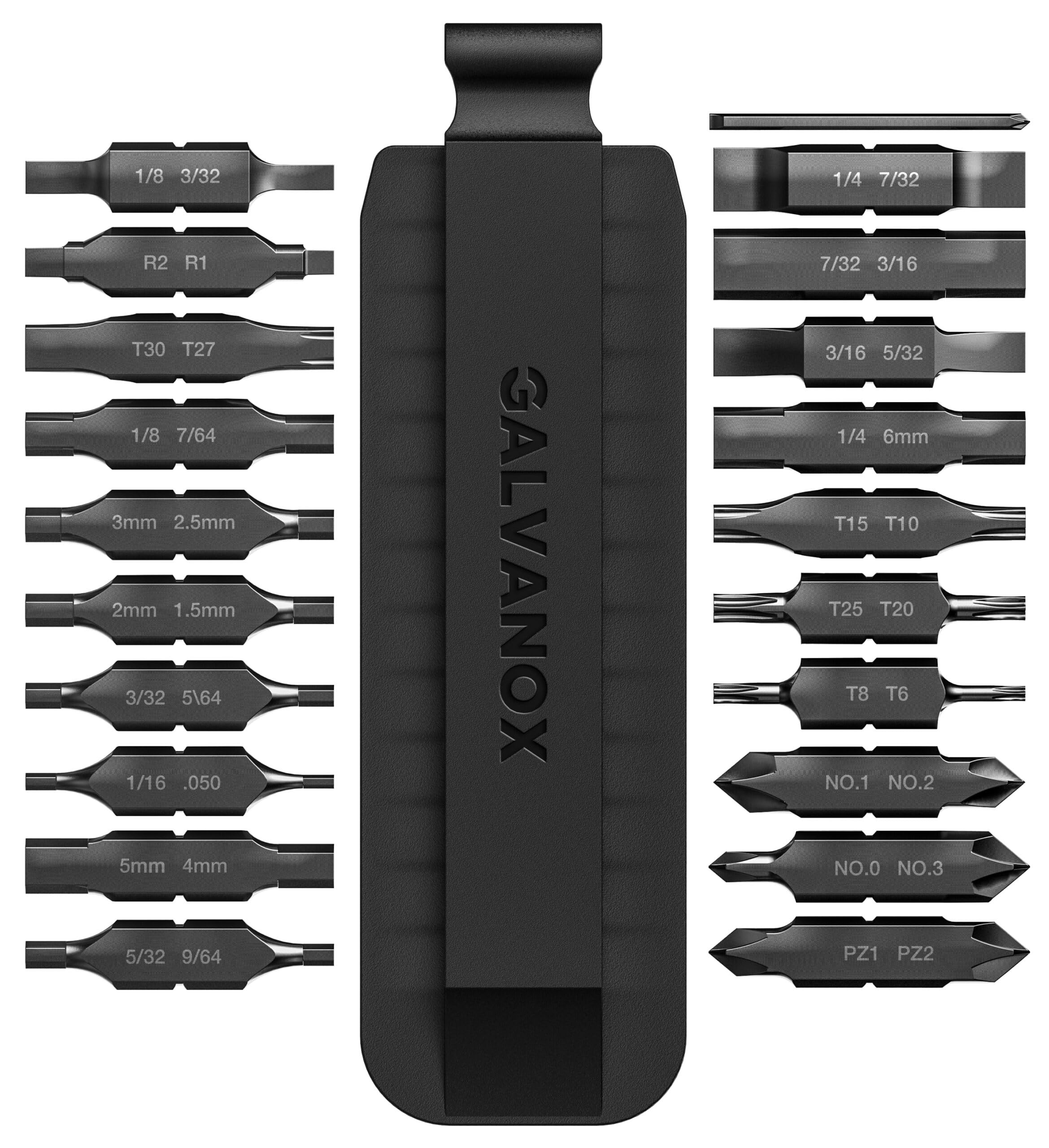 Galvanox 21pc flat-bit kit with Leatherman compatibility for versatile tasks