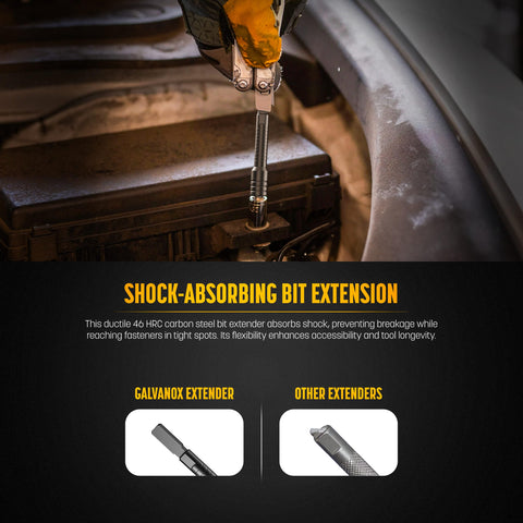 GALVANOX 72-tooth ratchet enables smooth torque with minimal play.