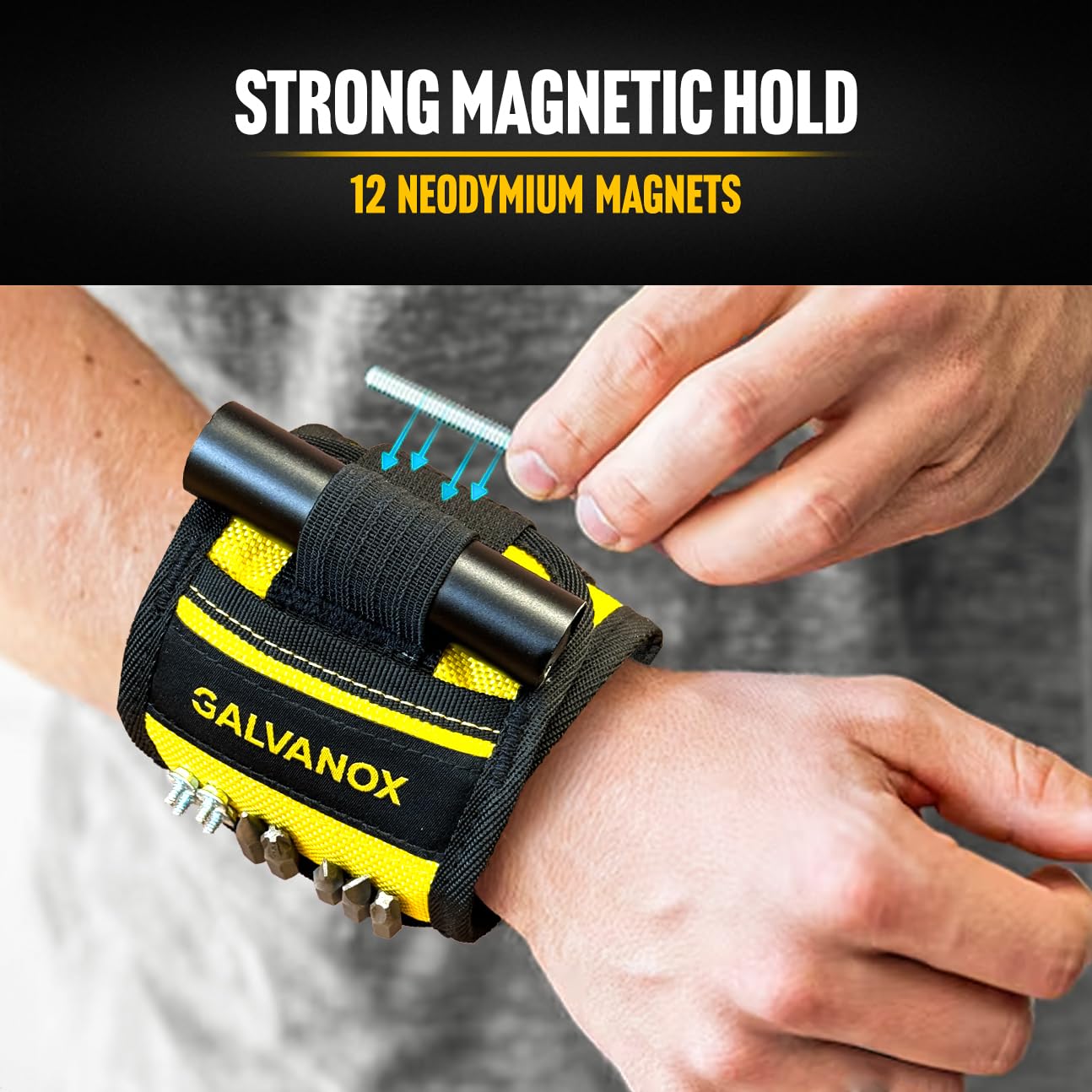 GALVANOX premium ballistic nylon strap offers comfortable, adjustable fit for extended wear.