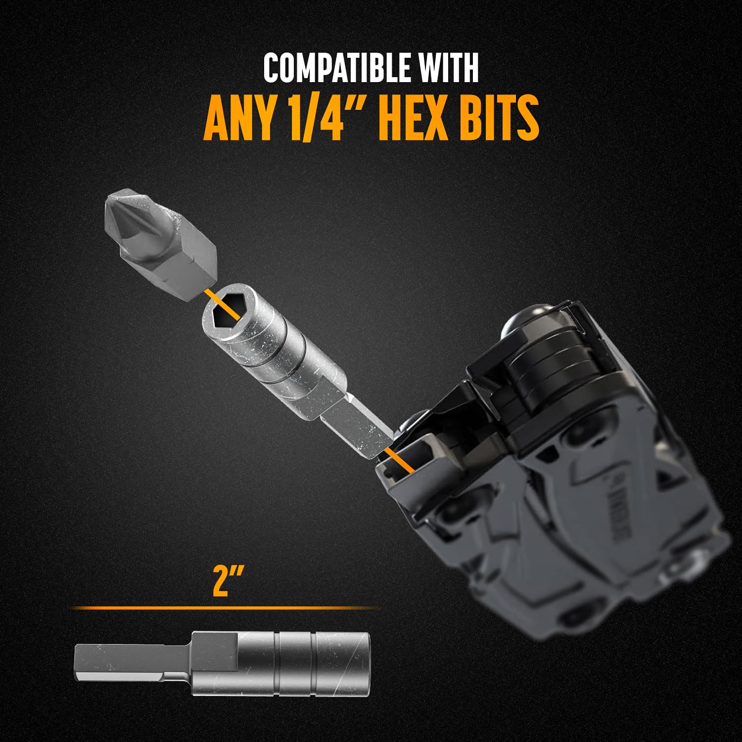 GALVANOX Leatherman-flat-bit compatibility for versatile tool use across models.