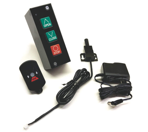 GAMA PB3-DRC front view with compact remote upgrade for commercial doors