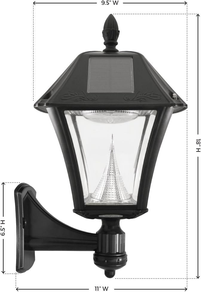 Gama Sonic Baytown II weatherproof resin design stays durable outdoors