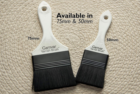 Gamblin Gamvar brush easy cleanup with compatible solvents after use.