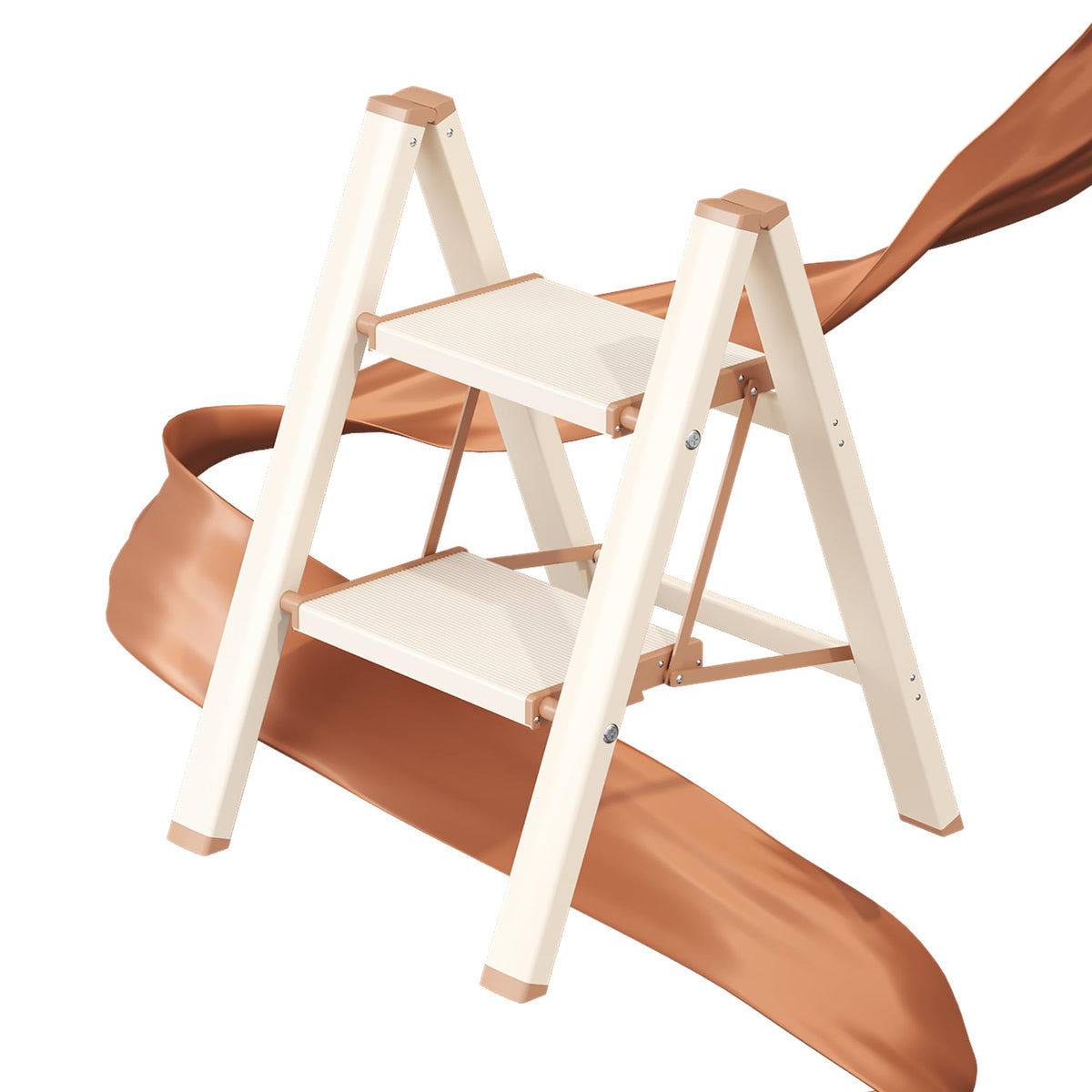 GameGem 2 Step Ladder folded for compact storage and quick setup.