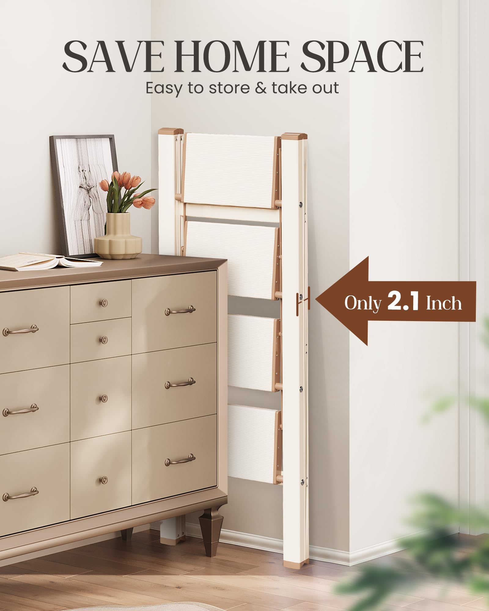 GameGem 4Step Ladder supports up to 330 lbs for everyday tasks.