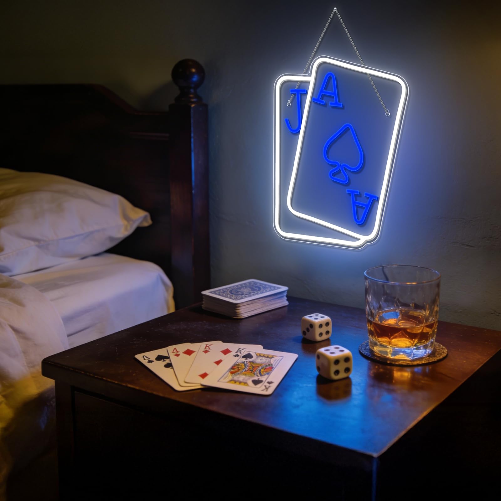 Gamerneon blue and white LED neon sign adds modern flair to bedrooms