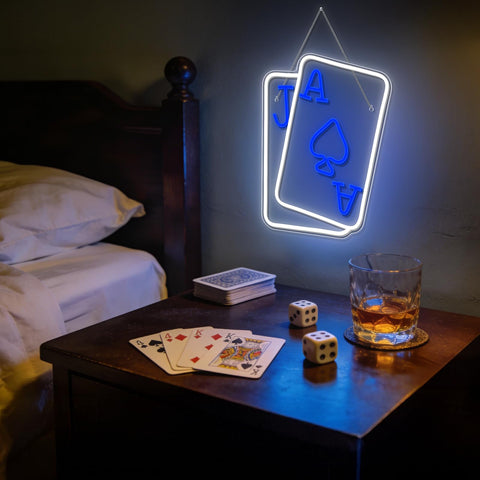Gamerneon blue and white LED neon sign adds modern flair to bedrooms