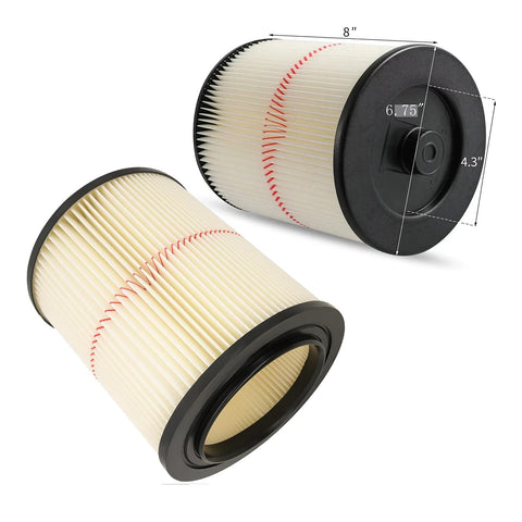 GANGOU pleated paper filter captures fine dust and job-site debris efficiently