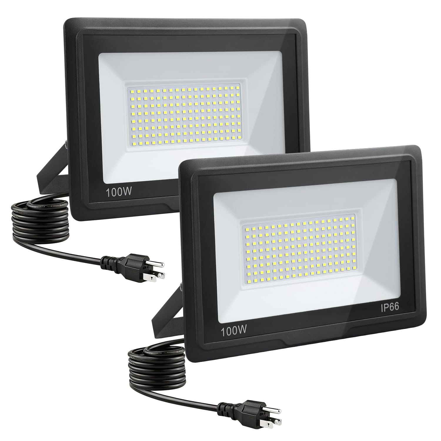 GANGZHIZI 100W outdoor flood light front view for bright, energy-efficient illumination
