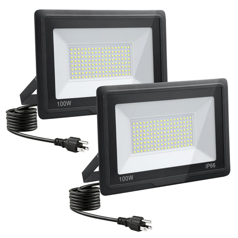 GANGZHIZI 100W outdoor flood light front view for bright, energy-efficient illumination