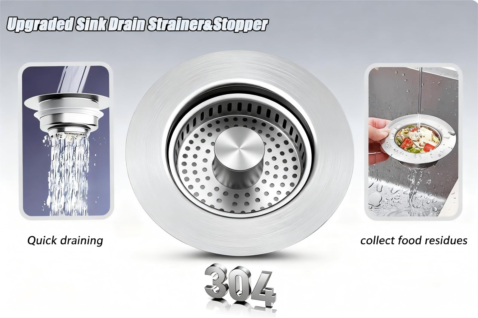 Ganliving premium SUS304 stainless steel with brushed finish for durability.