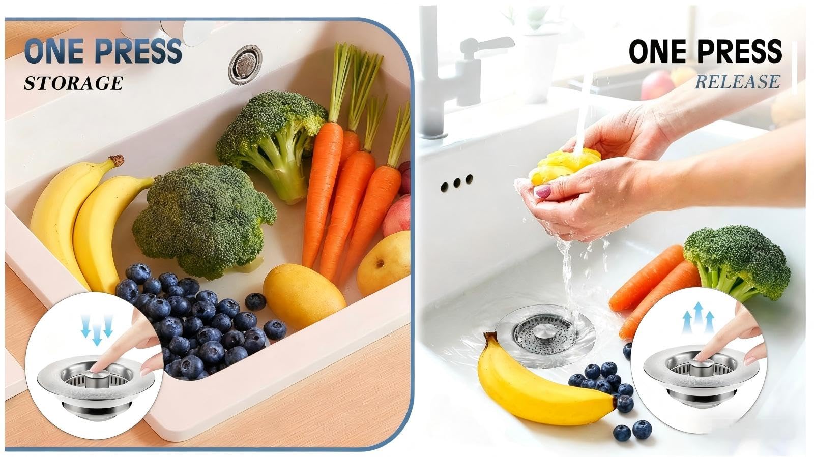 Ganliving removable basket enables mess-free disposal and easy cleaning.